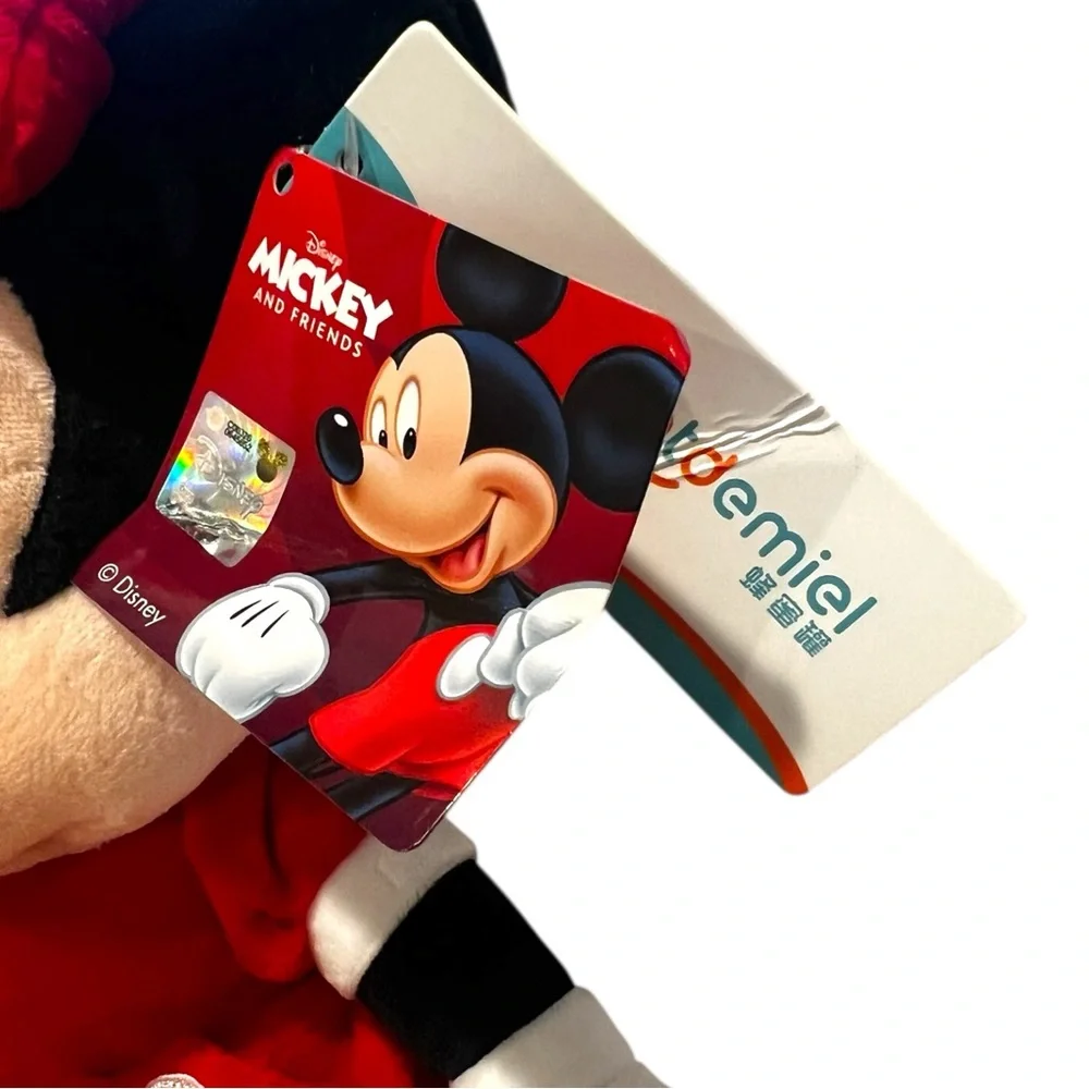NWT-Disney Minnie Mouse Plush, wearing a Red Dress w/White Polka Dots, 12 inches - Picture 4 of 7